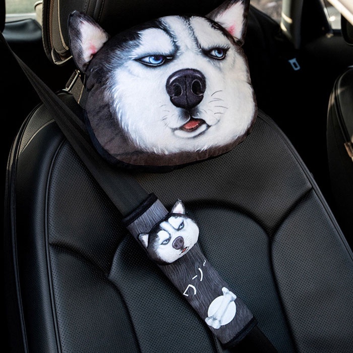 Gối Đầu Xe Ô Tô Dễ Thương Trang Trí Ô Tô Gối Tựa Đầu Xe Hơi Hình Thú Cưng 3D ZATASTORE | BigBuy360 - bigbuy360.vn