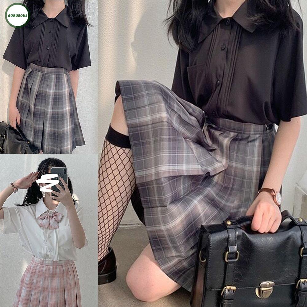 GORGEOUS~Girls Student JK Uniforms Lolita Sweet Cute Collar Shirts Blouse Tops Summer