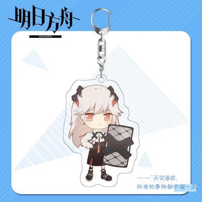 (Mica trong acrylic) Móc khóa Arknights viền xanh quà tặng xinh xắn dễ thương in hình anime chibi nhiều mẫu