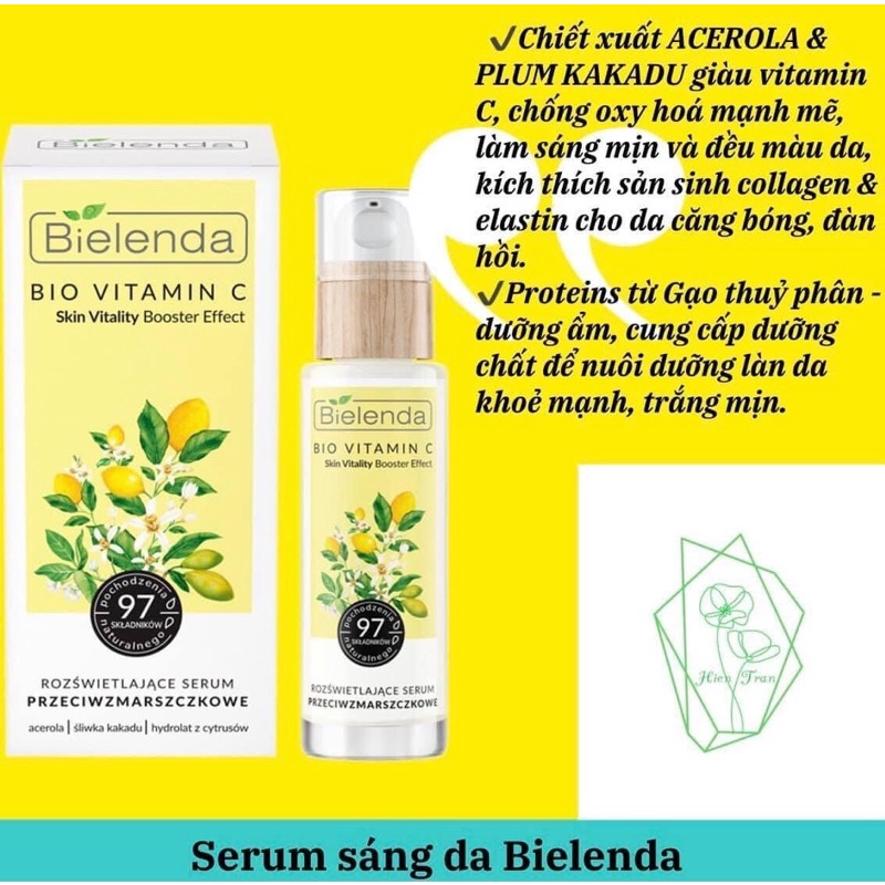 Kem dưỡng+serum trẻ hoá, làm sáng da Bielenda vitamin C - Săn sale, đủ Bill