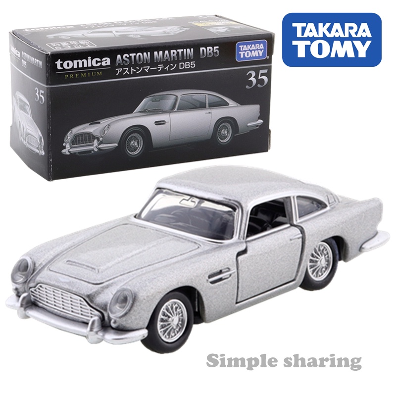 ○◕Takara Tomy Tomica Premium 35 Aston Martin DB5 1/62 Xe hơi Hot Pop Đồ chơi trẻ em Xe cơ giới Diecast Mô hình kim loại