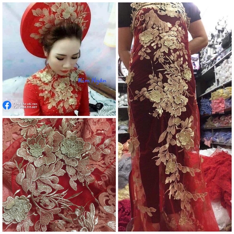 Bông ren 3D dùng cho áo dài,dạ hội