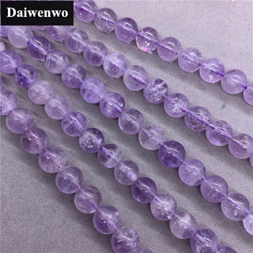 Chuỗi Hạt Đá Thạch Anh Tím Tự Nhiên 5A 6 / 8 / 10mm