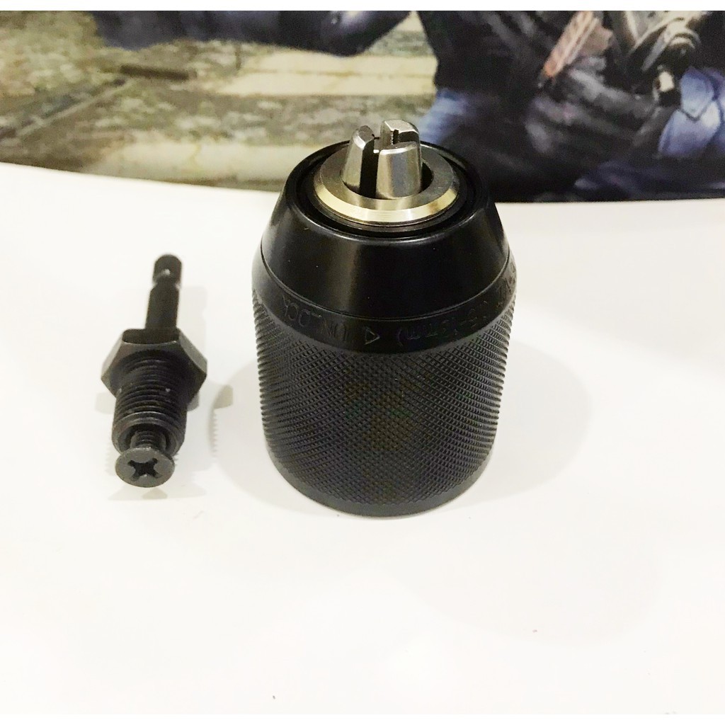 Đầu Kẹp Mang Ranh Kẹp Mũi Khoan AUTO LOCK 13mm Bằng Kim Loại