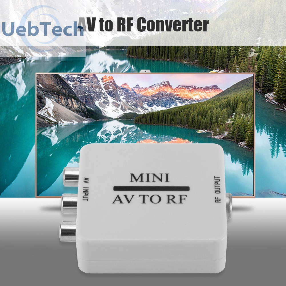 Bộ chuyển đổi Uebtech AV sang RF Video hỗ trợ 67.25/61.25MHz