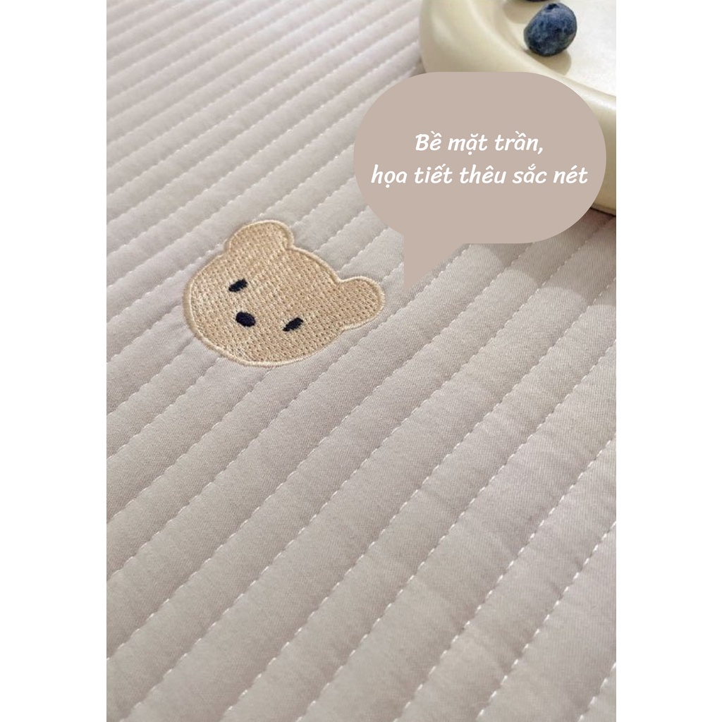 Bộ Ga Gối Teddy Cotton Linen Minamo Cao Cấp A12, Mềm Mịn, Thoáng Mát - Bảo Hành Chính Hãng Minamo