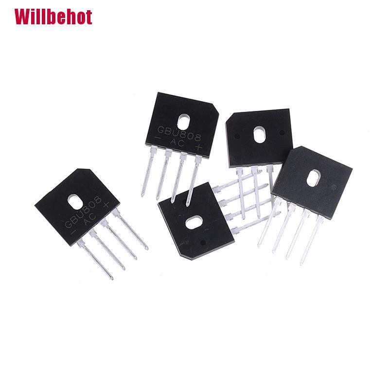 Set 5 cầu chỉnh lưu Gbu808 800V 8A chuyên dụng thay thế chất lượng cao