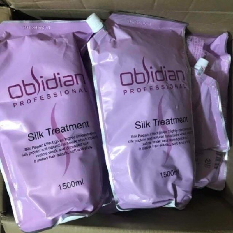 HẤP DẦU DƯỠNG TÓC SIÊU MỀM MƯỢT 1500ML Silk Treatment Obsidian