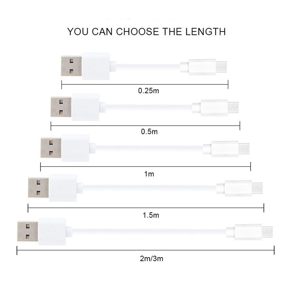 Dây Cáp Sạc Đồng Bộ Dữ Liệu Micro USB Nhanh 0.25M 0.5M 1M Cho Điện Thoại