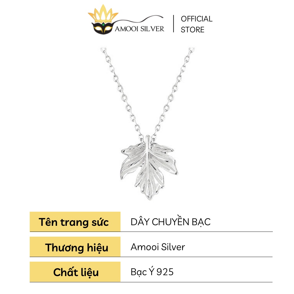 Dây chuyền bạc S925 lá phong - Amooi Silver AD61