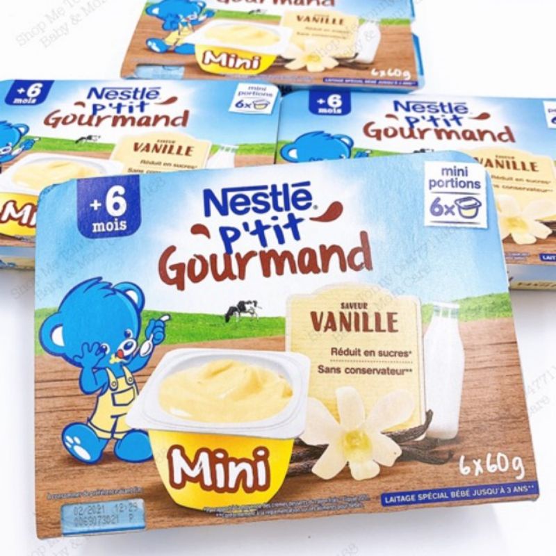 Váng Sữa Nestle Vị Vani Pháp 6 Hộp Cho Bé Từ 6 Tháng