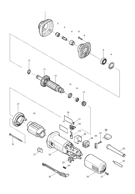 GD0602 Máy mài khuôn 400w Makita