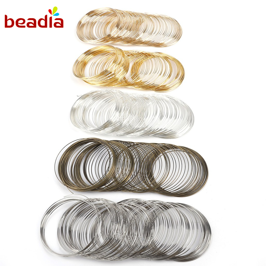 BEADIA 100 Dây Thép 0.6mm Nhiều Màu Sắc Dùng Làm Trang Sức DIY