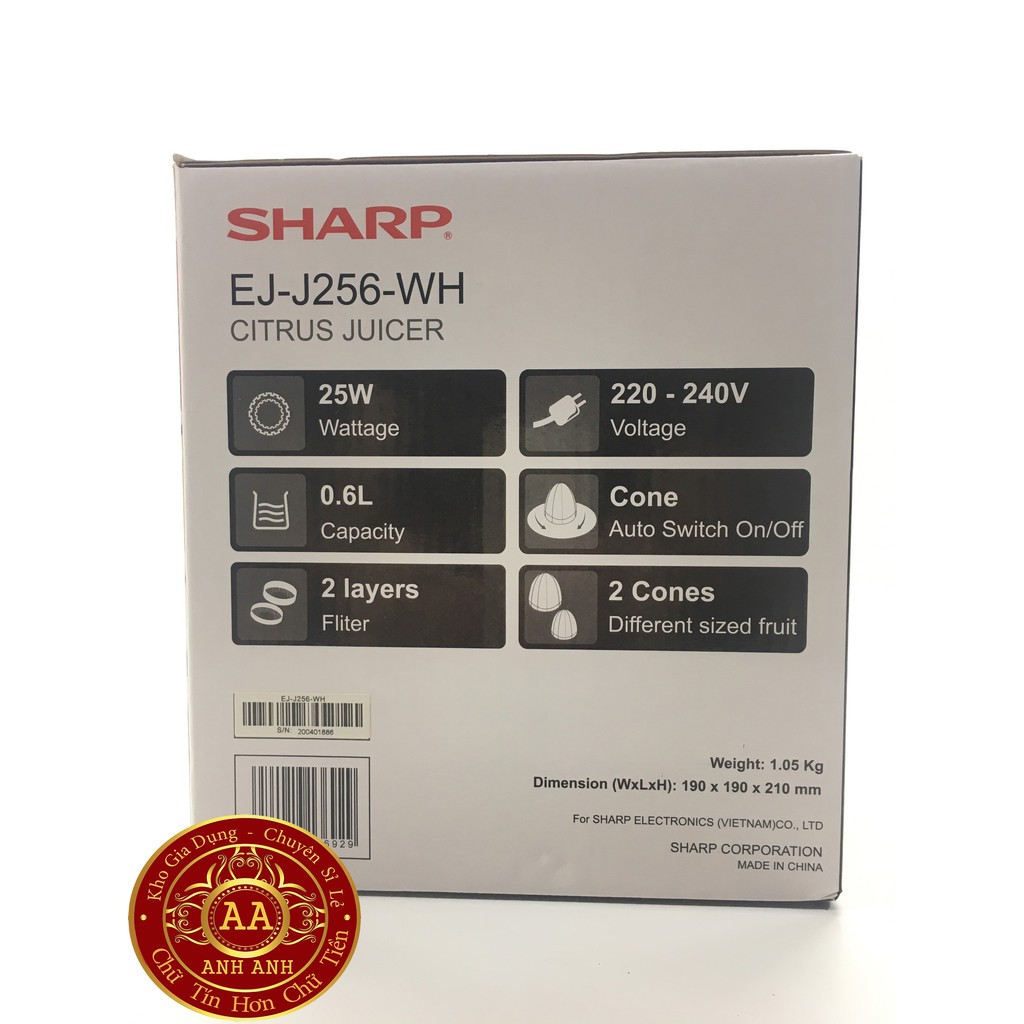 Máy Vắt Cam SHARP EJ-J256 ---  Hàng Nhập khẩu