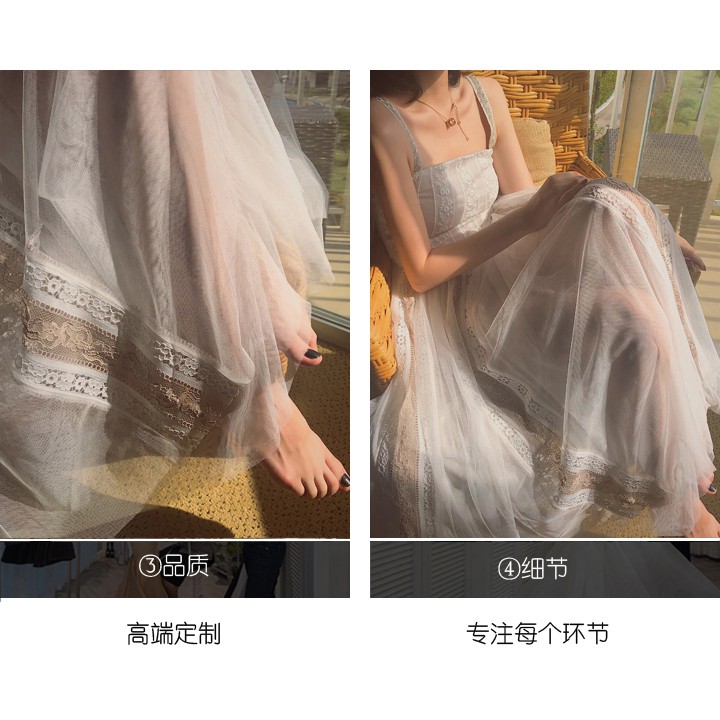 Đầm 2 dây ren maxi nữ tính | BigBuy360 - bigbuy360.vn