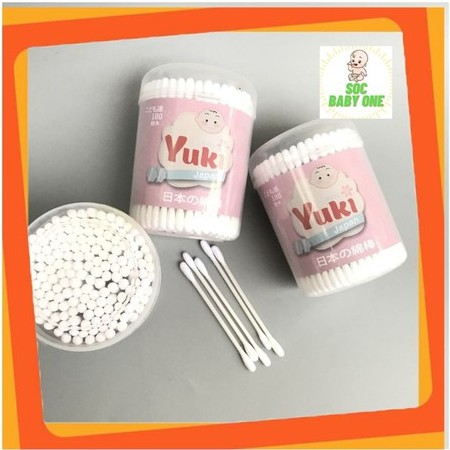 Hộp Tăm Bông Ngoái Tay YUKI Mềm Mại Cao Cấp Cho Bé
