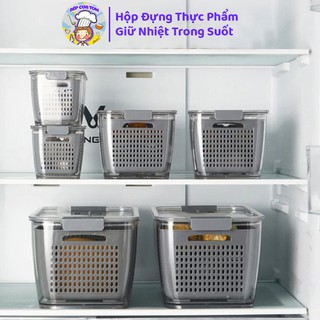 Hộp Nhựa Đựng Thực Phẩm Tủ Lanh Giữ Nhiệt Trong Suốt