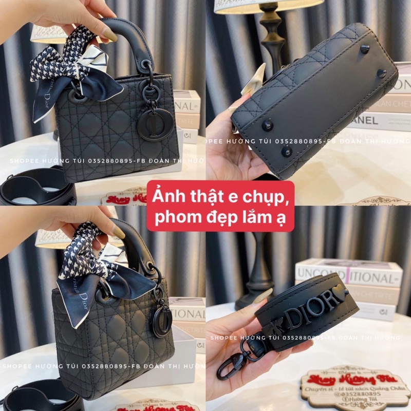 Túi Đi O size 17, 20 bản full đen