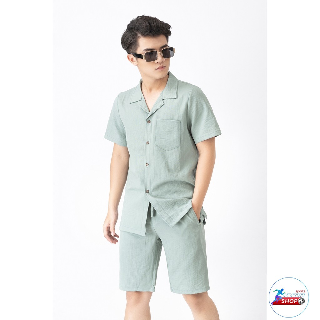 Bộ quần áo chất liệu vải đũi cao cấp thoáng mát thời trang nam Kynn shop