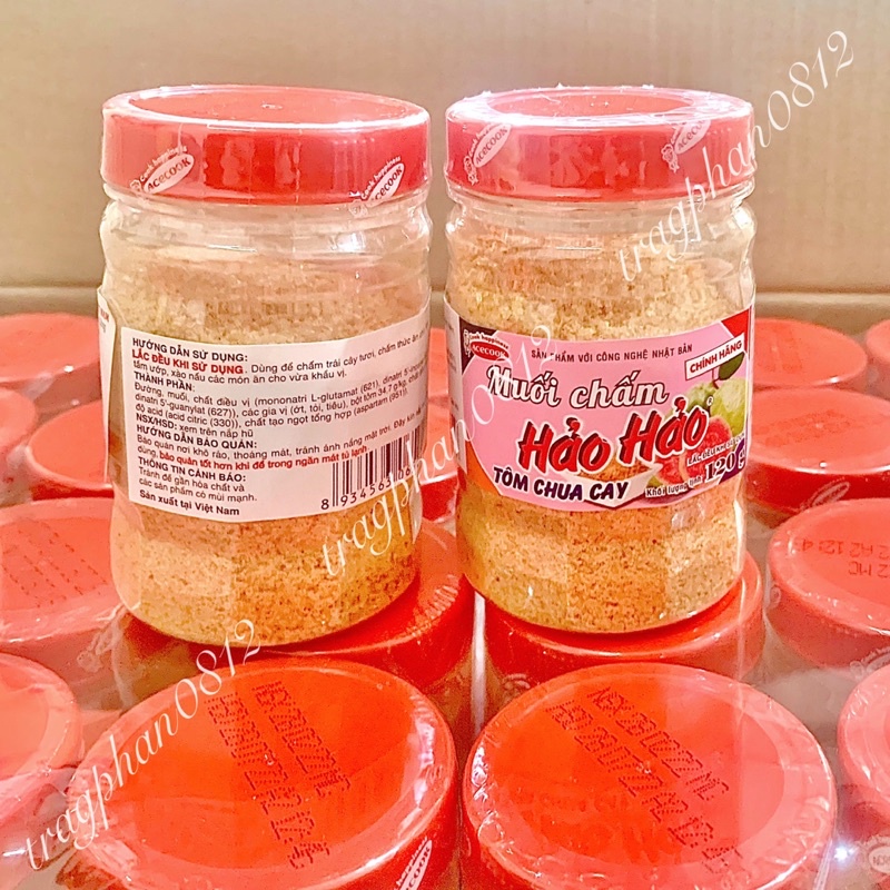 Muối chấm Hảo Hảo tôm chua cay (hũ 120g)