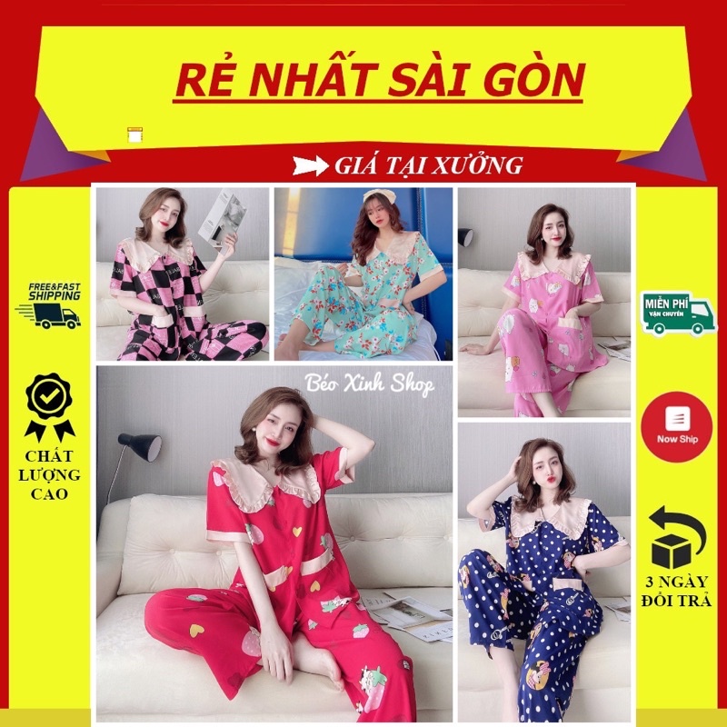 Đồ  Ngủ 40-100kg TNQD Bigsize Cao Cấp Kiểu Dáng Đẹp Vải Lụa Nhật Lạnh Mặc Cực Thích