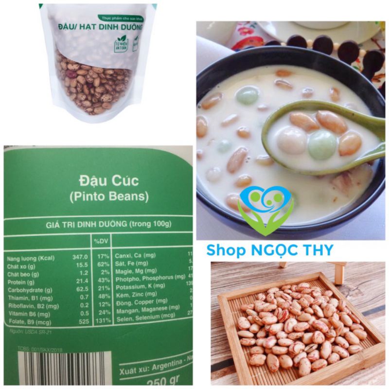 Đậu cúc Pinto Peas nhập khẩu Nam Mỹ gói 250gr/500gr