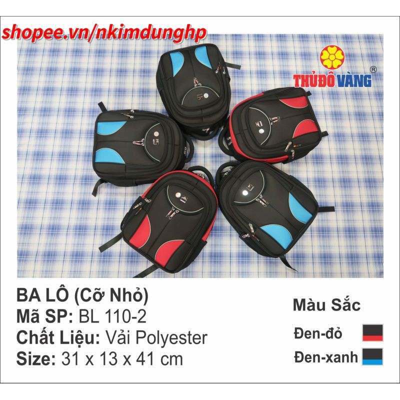 Balo học sinh cấp 2 ( cỡ nhỏ), Thủ Đô Vàng, Mã SP: BL 110 | BigBuy360 - bigbuy360.vn