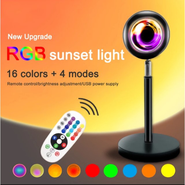 Đèn Sunset L09 có remote điều khiển - Điều chỉnh 16 màu sắc, 4 chế độ nháy đèn cực đẹp - Đèn hoàng hôn, sunset chụp hình