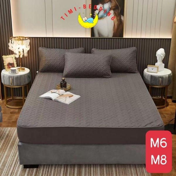 Ga chống thấm cotton chần bông cao cấp thoát mát, kháng khuẩn – drap chống thấm cotton - Timibedding