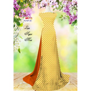 Vải áo dài chấm bi