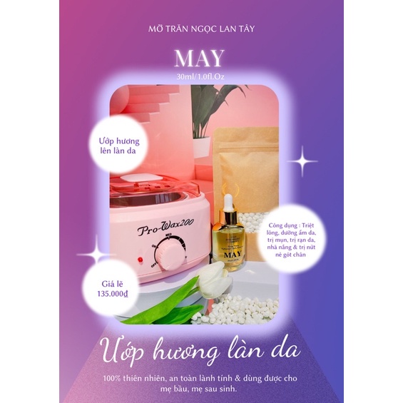 COMBO WAXING ĐÁNG YÊU MIX MỠ NGỌC LAN MÙI THƠM [MAY]