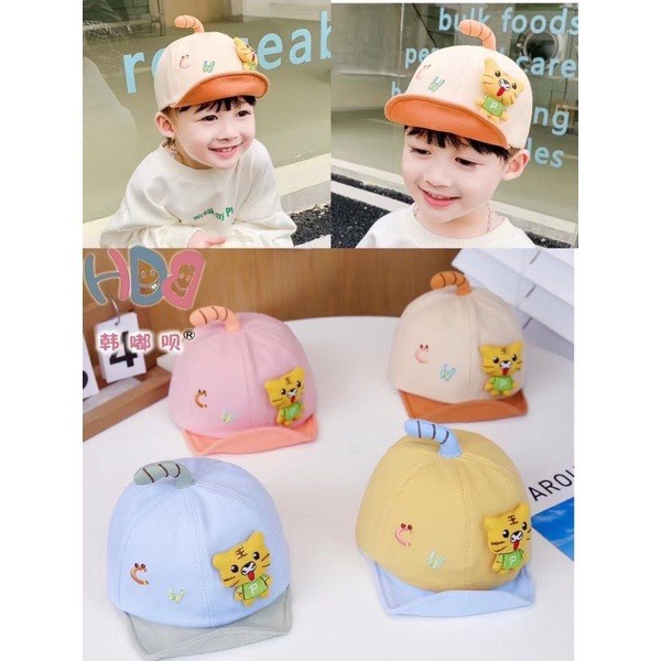 Mũ lưỡi trai hình hổ dễ cực hót cho bé