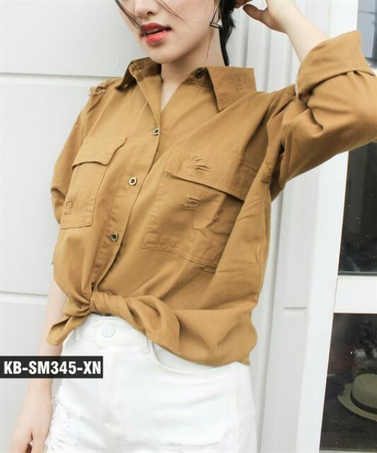 Sơ mi kaki hai túi trẻ trung, hiện đại 😛😛😛
