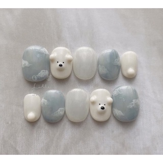 Nailbox gấu bắc cực và đám mây dễ thương lắm lun á