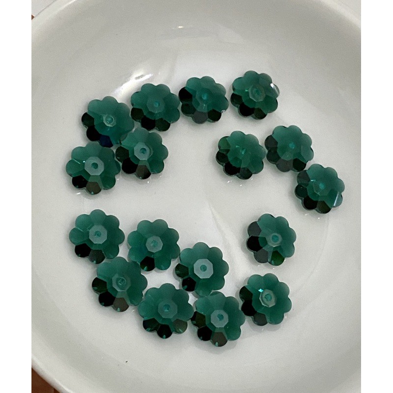 10 viên pha lê Swarovski hoa mai dẹp