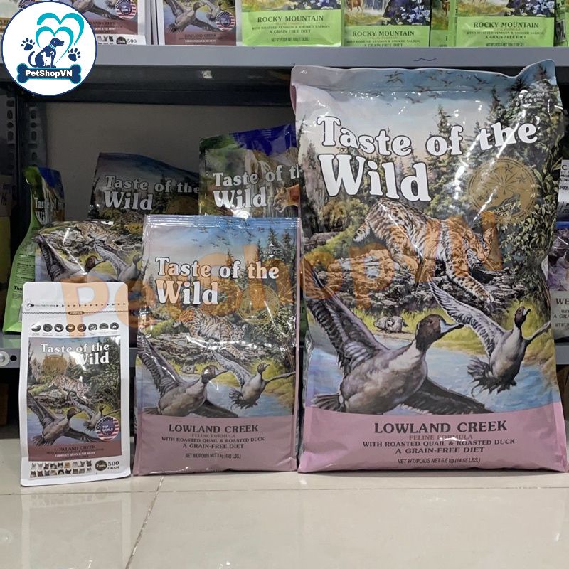 Thức Ăn Cho Mèo Hạt TASTE OF THE WILD LOWLAND CREEK Vị Chim Cút Và Vịt Quay