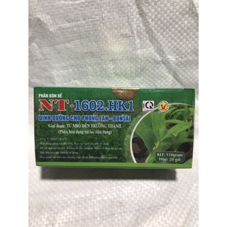Phân bón rễ nt-1602.hk1, phân túi trà, dạng túi lọc