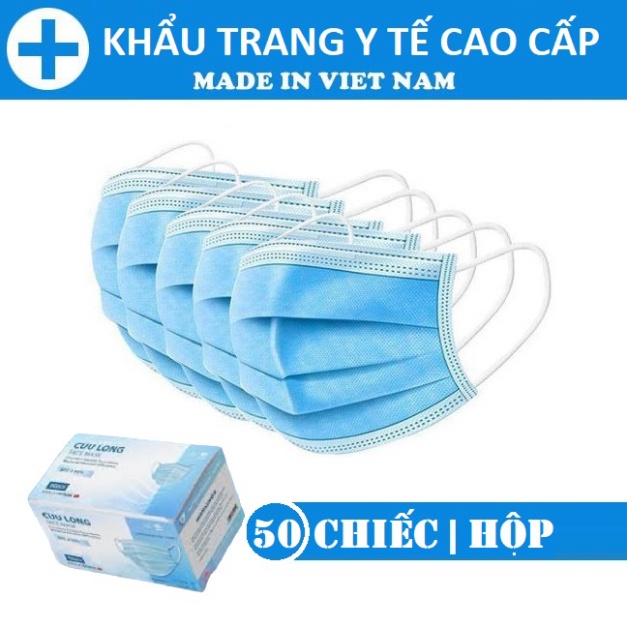 Khẩu trang y tế 4 lớp | Khẩu trang kháng khuẩn CỬU LONG , hàng chính hãng bộ y tế khuyên dùng ( hộp 50 cái) KT Y TẾ | BigBuy360 - bigbuy360.vn