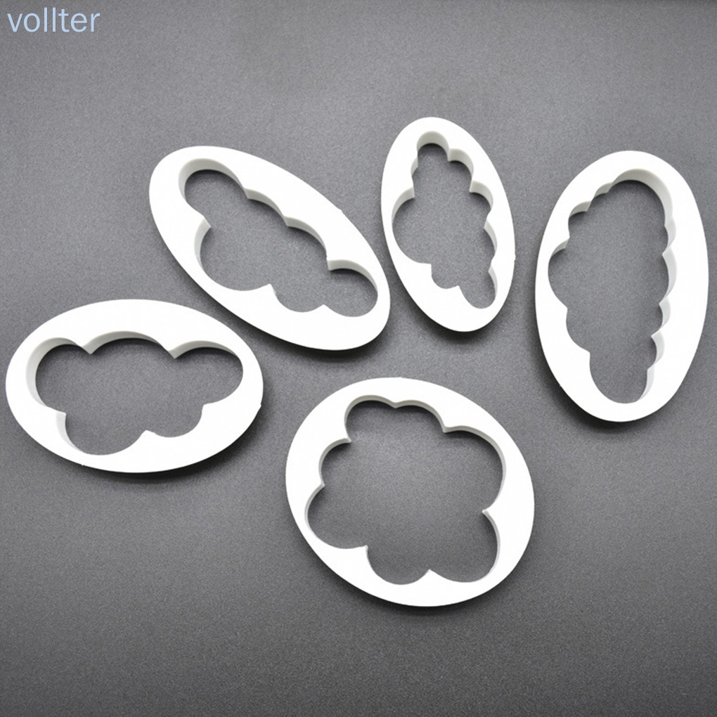 Set 5 khuôn làm bánh bằng silicon họa tiết đám mây