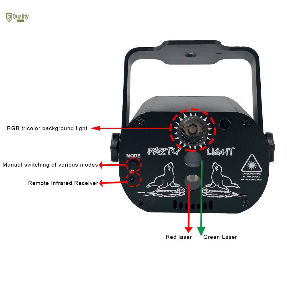 Đèn LED laser trình chiếu loại nhỏ 60 họa tiết để trang trí tiệc sinh nhật