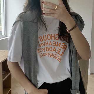 Áo Thun Tay Lỡ Áo Phông Ngắn Tay In Chữ Form Dài Rộng Bigsize Ulzzang Hàn Quốc Áo Phông Thun Nữ Cổ Thuyền Cotton