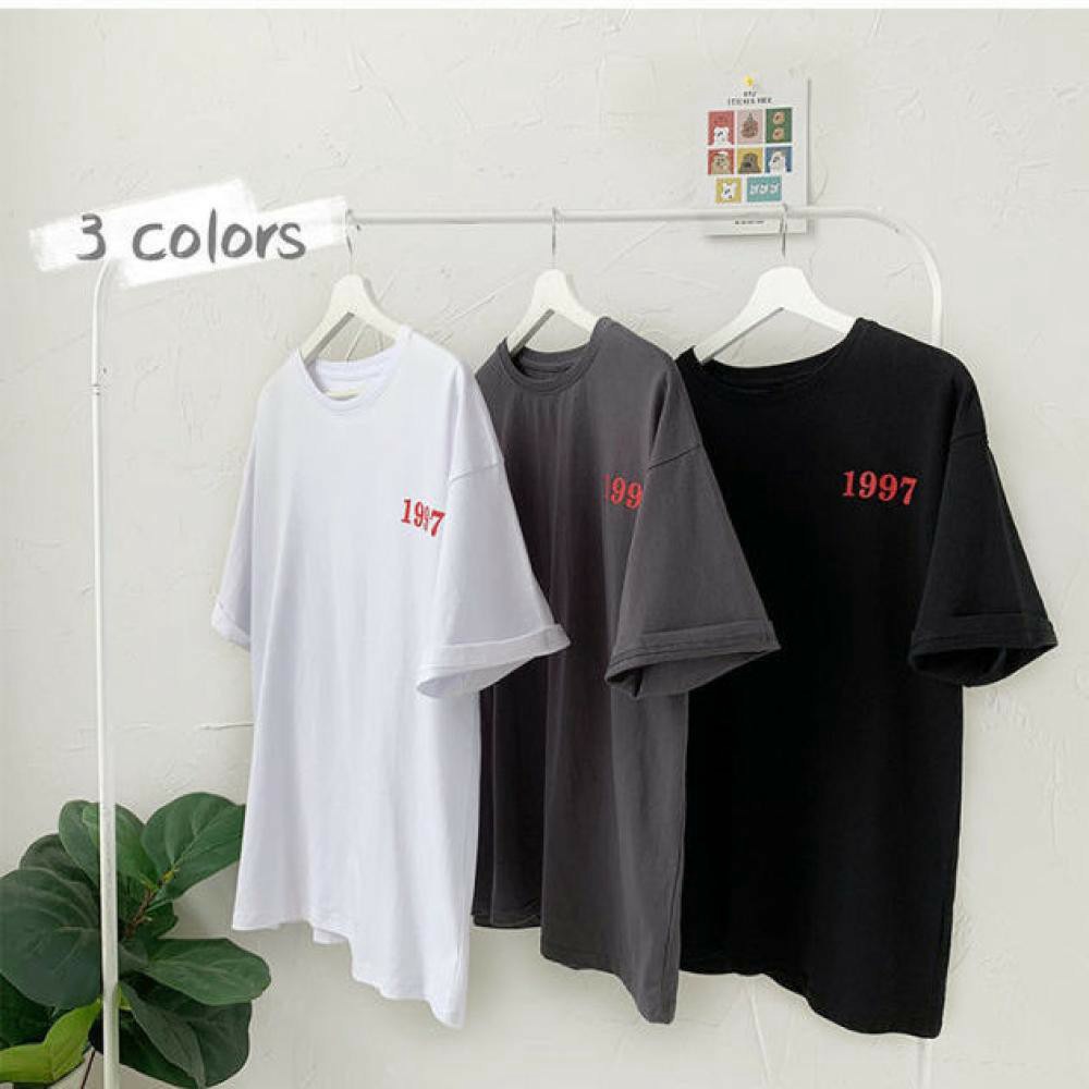 Áo thun tay lỡ form rộng hoạt hình Luffy 1997 - Unisex nam nữ đều mặc được