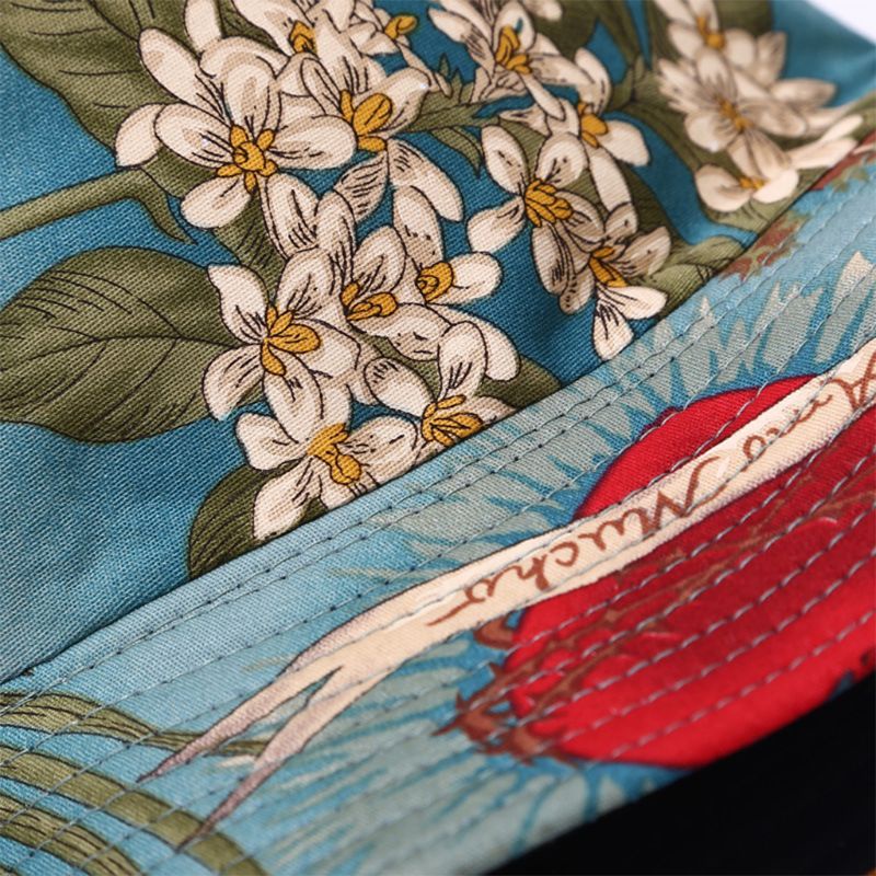 Xiangbao Nón Tai Bèo Hai Mặt In Họa Tiết Lá Nhiều Màu Sắc Phong Cách Harajuku Cho Nam Và Nữ