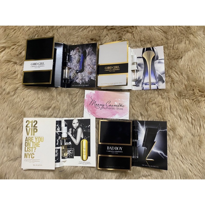 vial mẫu thử nước hoa nam nữ Carolina Herrera Good Girl Legere( guốc trắng)/212 vip/Bad boy 1.5ml