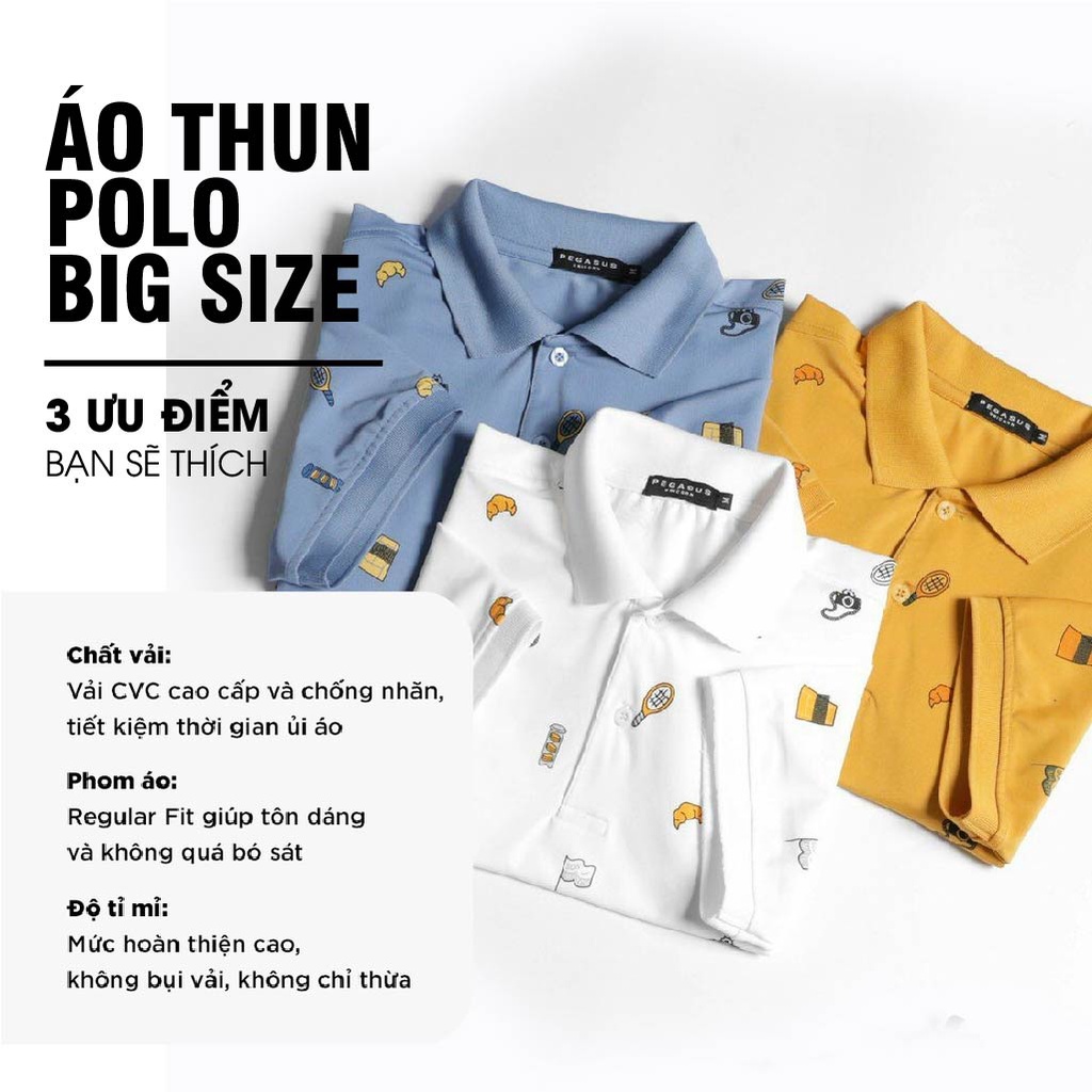 Áo Polo Nam Big Size 3XL Thiết Kế Chuẩn Phong Cách Hàn Quốc-  Áo Polo Nam Big Size Cao Cấp