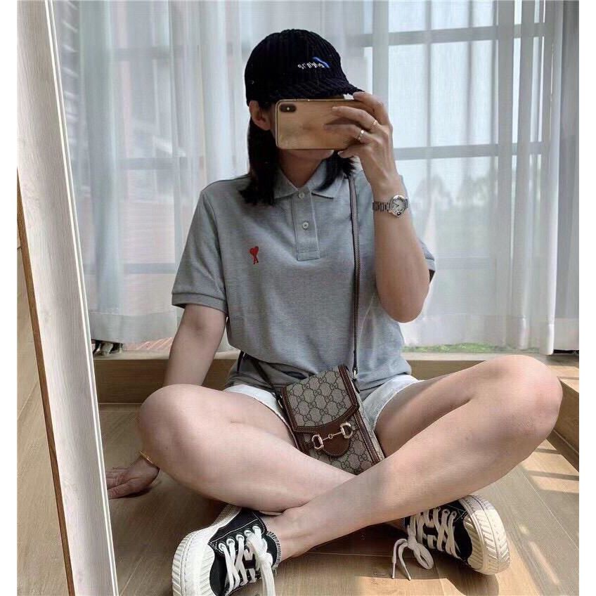 Ami  Áo Thun polo Phong Cách Đường Phố Mới Dành Cho Cặp Đôi