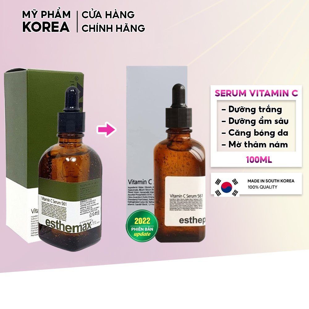 Serum trắng da dưỡng ẩm chống lão hóa Vitamin C Serum 561 Esthemax Hàn Quốc 100ml giúp da trắng sáng mềm mại