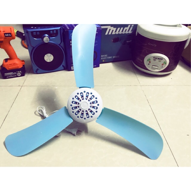 Quạt Trần Mini  Quạt Treo Màn 3 Cánh Sải Cánh 60cm Siêu Mát Tiết Kiệm Điện