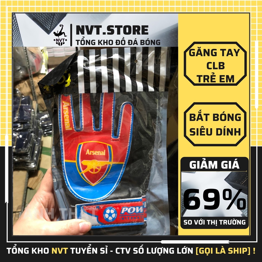 Bao găng tay thủ môn trẻ em siêu dính, bao găng tay bắt bóng đá bóng trẻ em giá rẻ kết hợp da PU loại 1 - NVT.Store.vn