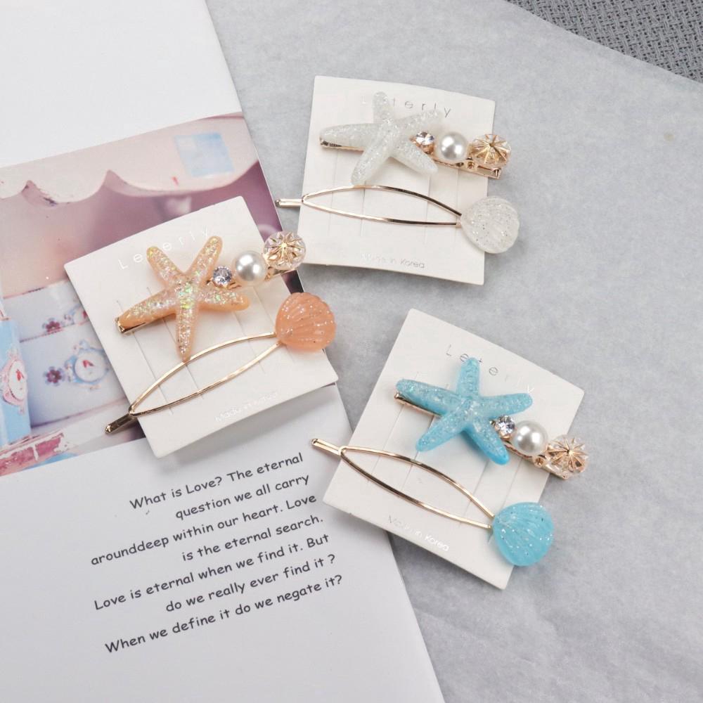 Pearl-shaped beaded hair clip